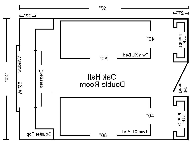 Oak Hall room diagram